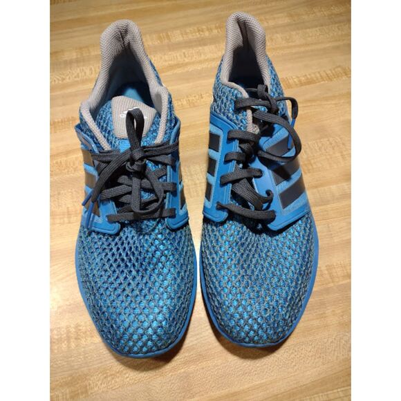 Men's Adidas Boost Blue Mesh Running Sneakers 112295775 Size 9 - Picture 1 of 5